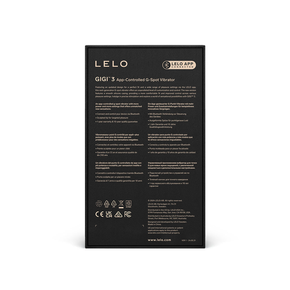 LELO - Gigi 3 G Spot Vibrator - G spot Dildo (Vibration) Rechargeable