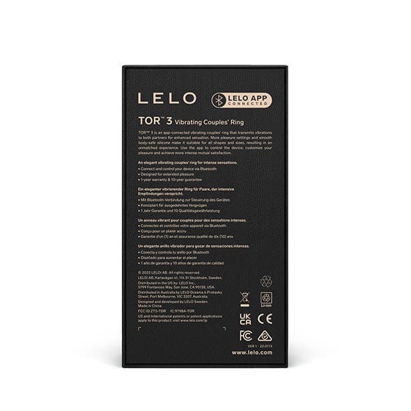 LELO - Tor 3 Vibrating Couple's Cock Ring Silicone Cock Ring (Vibration) Rechargeable CherryAffairs