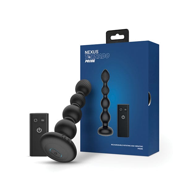 Nexus - Tornado Probe Remote Control Rotating Vibrating Anal Beads (Black) NE1079 Durio Asia Wholesale