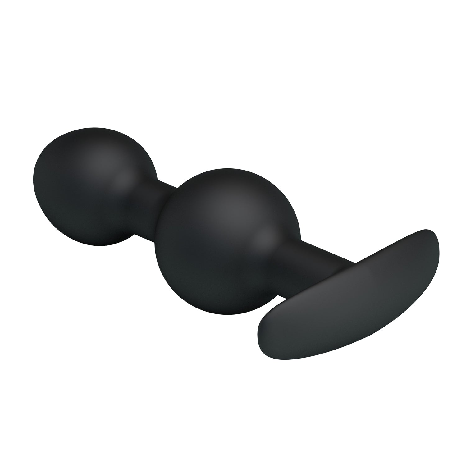 Pretty Love - Heavy Balls Silicone Butt Plug (Black) - Anal Plug (Non Vibration)