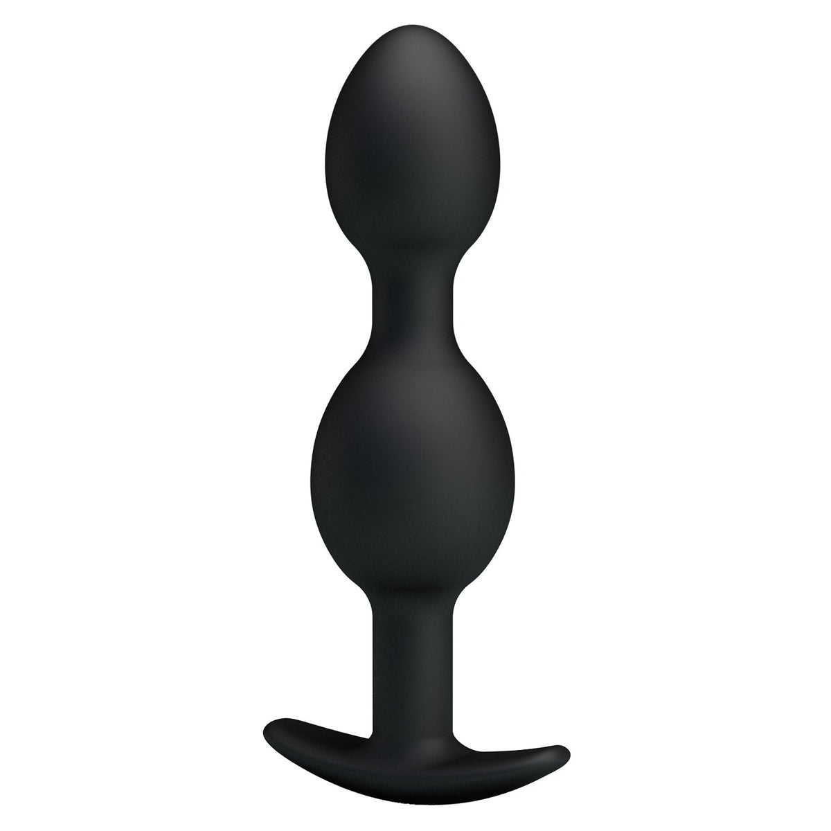Pretty Love - Heavy Balls Silicone Butt Plug (Black) - Anal Plug (Non Vibration)