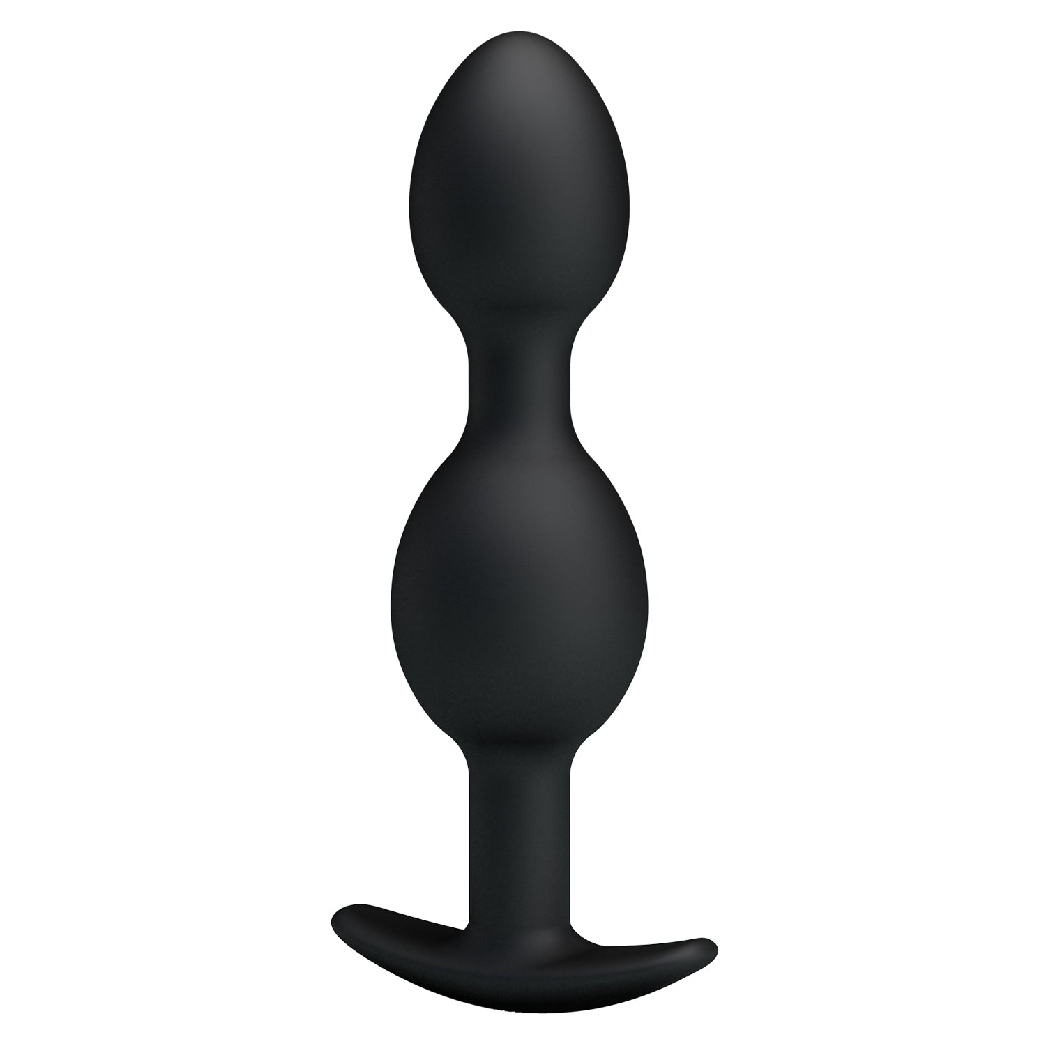 Pretty Love - Heavy Balls Silicone Butt Plug (Black) - Anal Plug (Non Vibration)