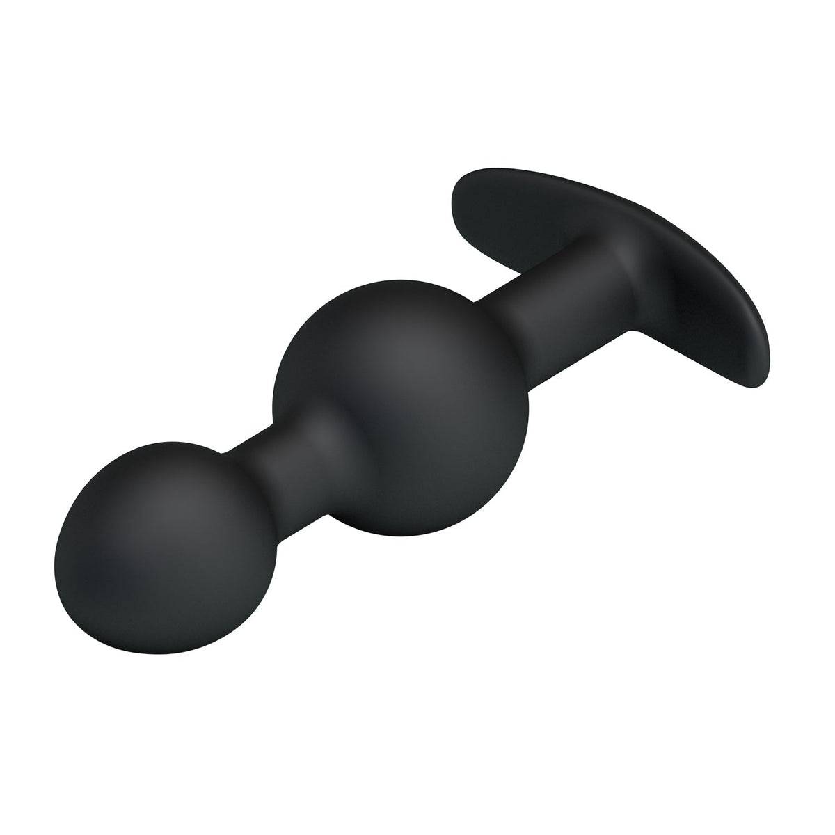 Pretty Love - Heavy Balls Silicone Butt Plug (Black) - Anal Plug (Non Vibration)