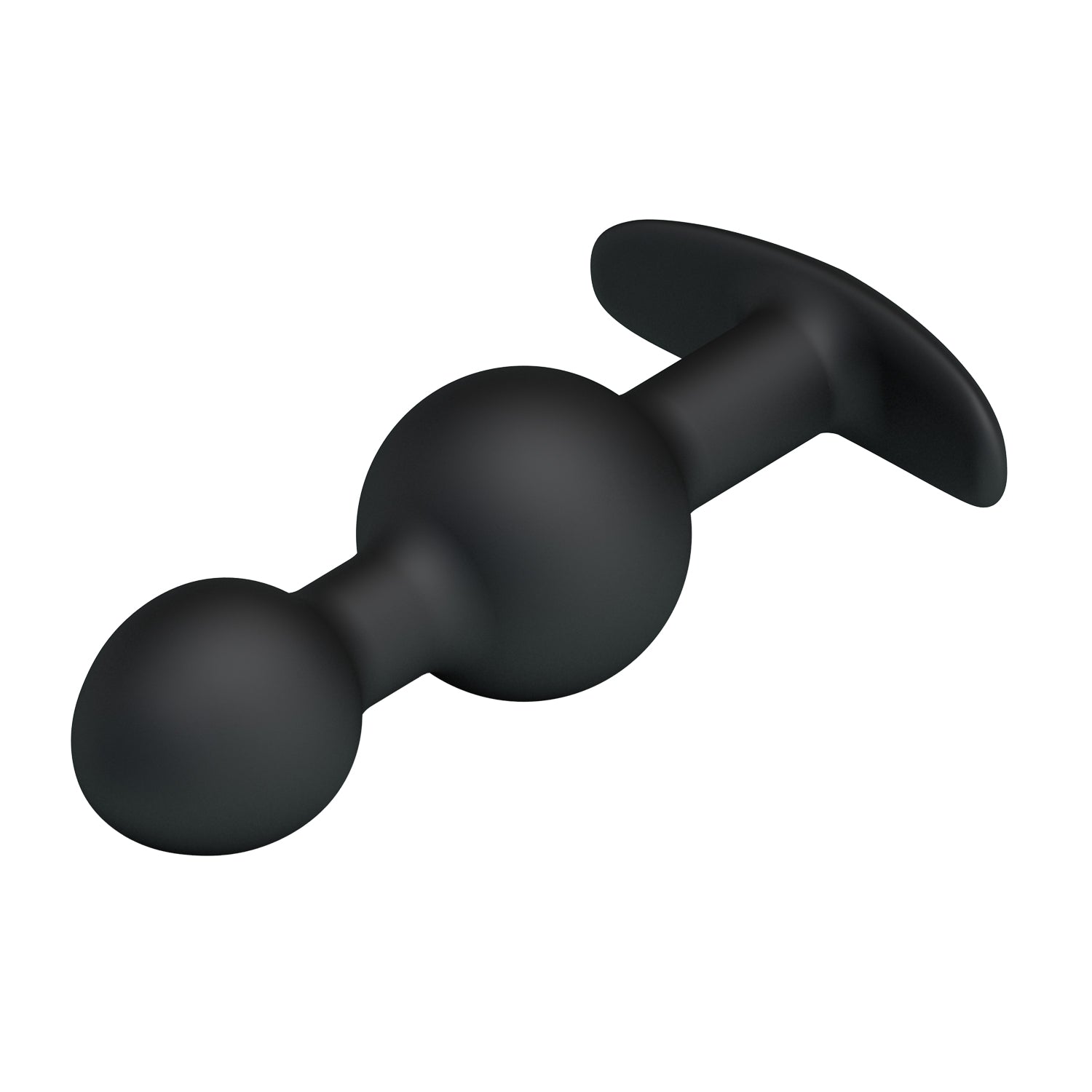 Pretty Love - Heavy Balls Silicone Butt Plug (Black) - Anal Plug (Non Vibration)