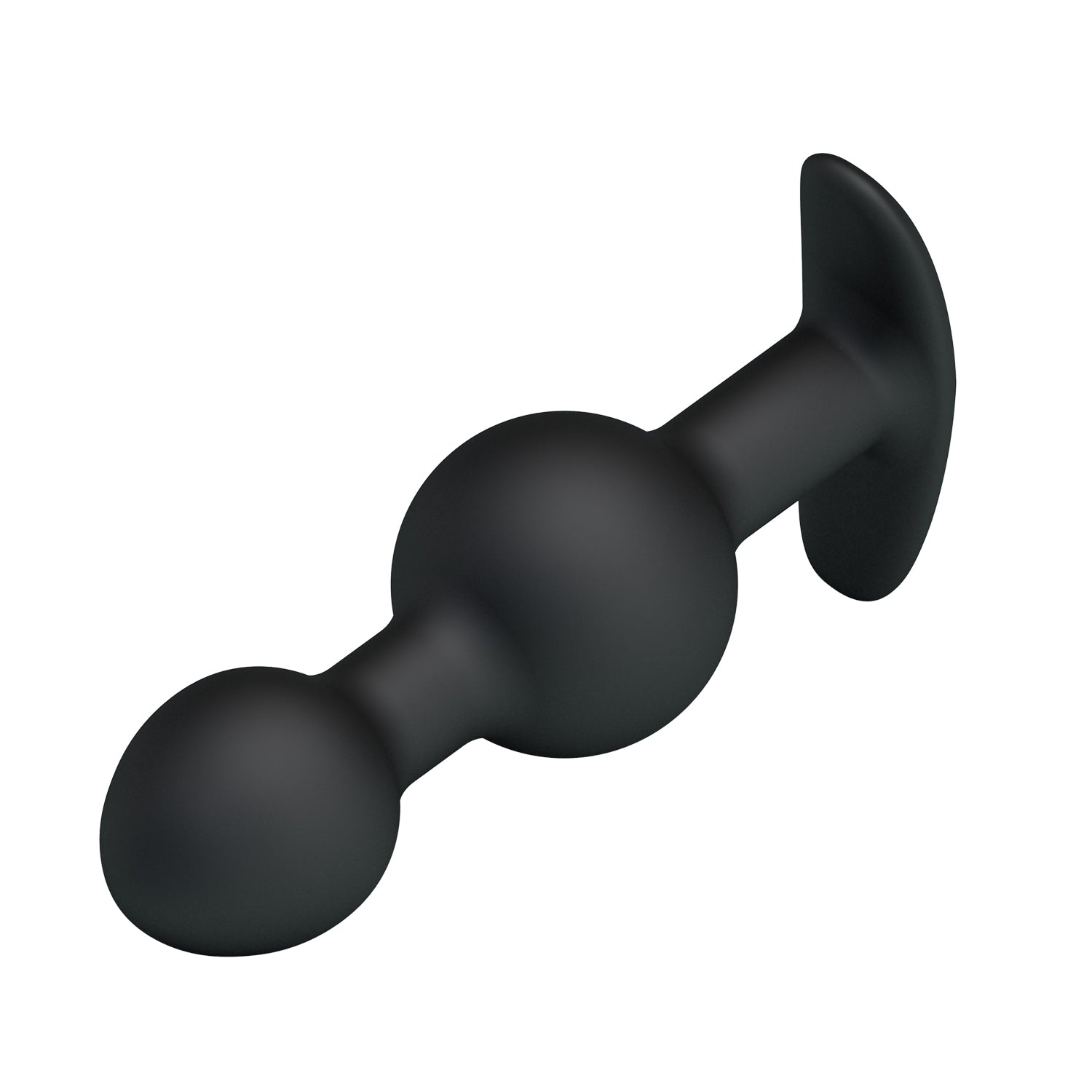Pretty Love - Heavy Balls Silicone Butt Plug (Black) - Anal Plug (Non Vibration)