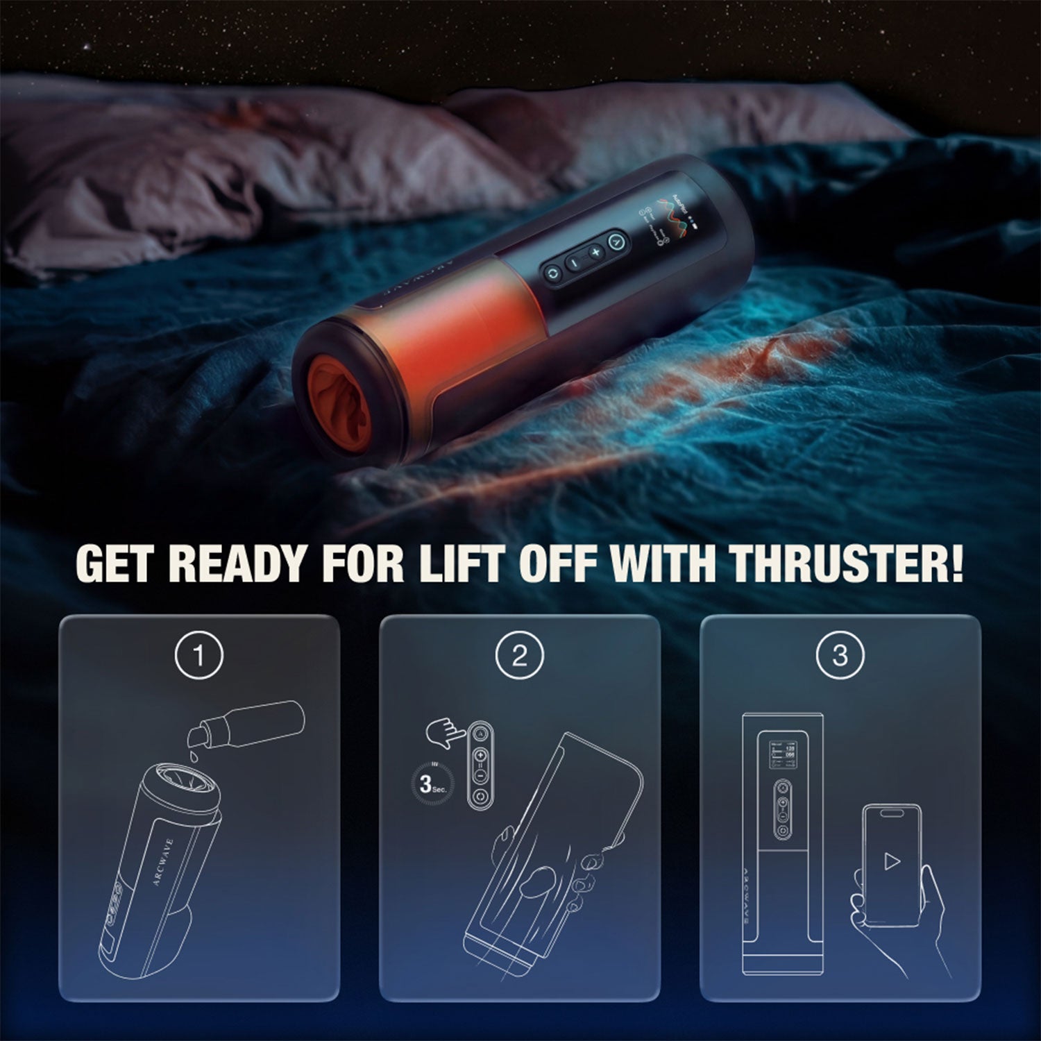 Arcwave - Thruster App Controlled Thrusting and Rotating Stroker Masturbator