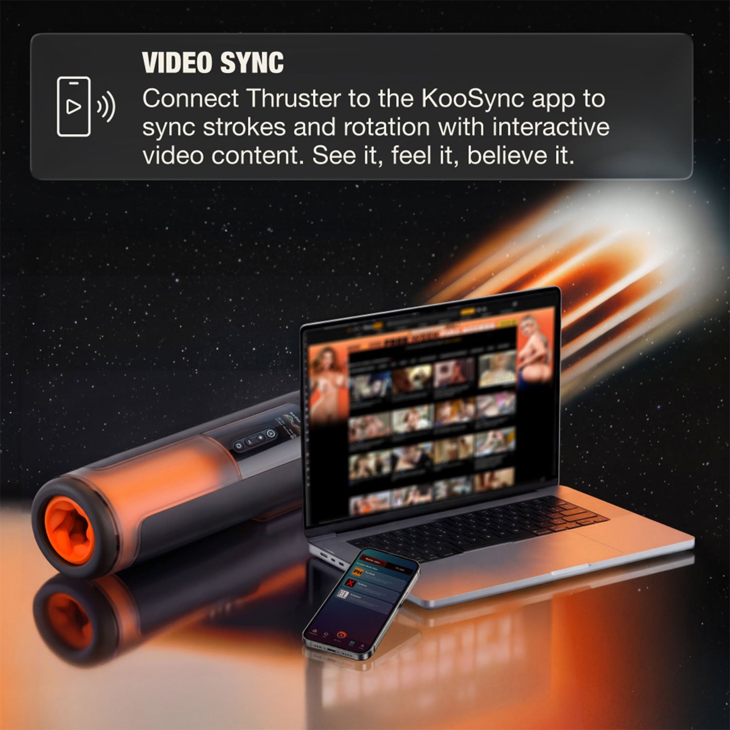 Arcwave - Thruster App Controlled Thrusting and Rotating Stroker Masturbator