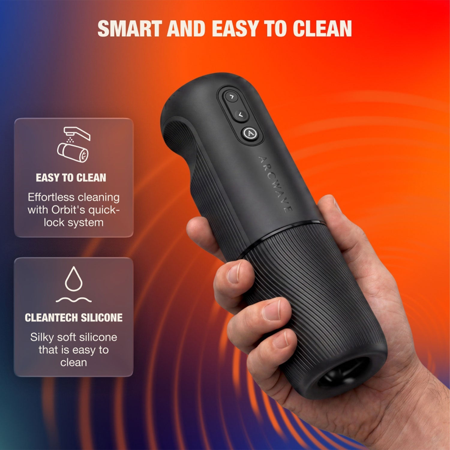 Arcwave - Orbit App-Controlled Rotating Stroker Masturbator (Black)