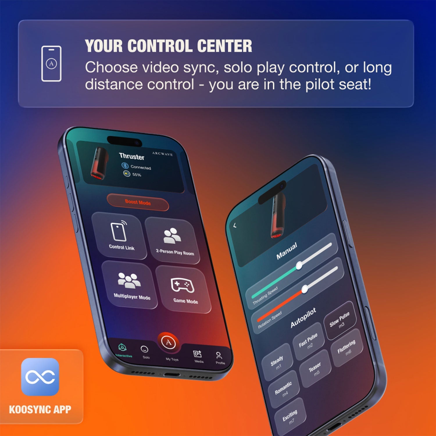 Arcwave - Thruster App Controlled Thrusting and Rotating Stroker Masturbator