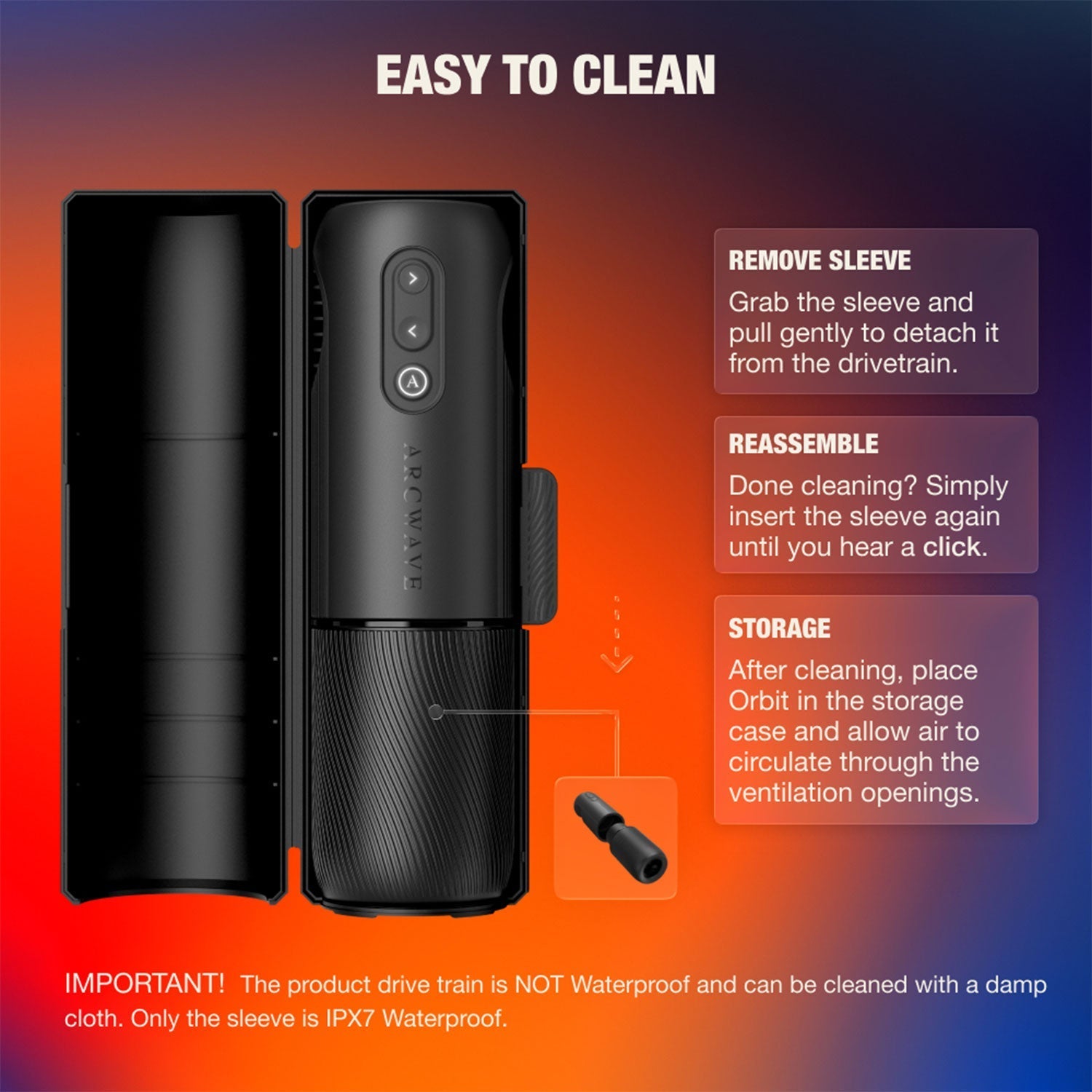 Arcwave - Orbit App-Controlled Rotating Stroker Masturbator (Black)