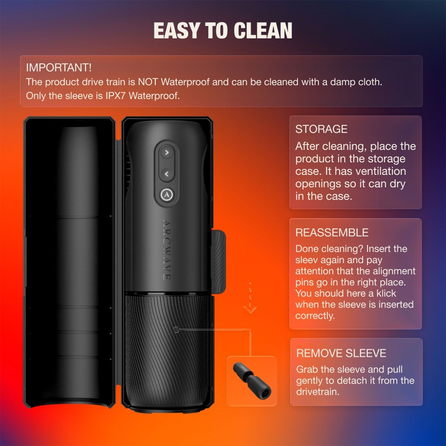 Arcwave - Orbit App-Controlled Rotating Stroker Masturbator (Black)