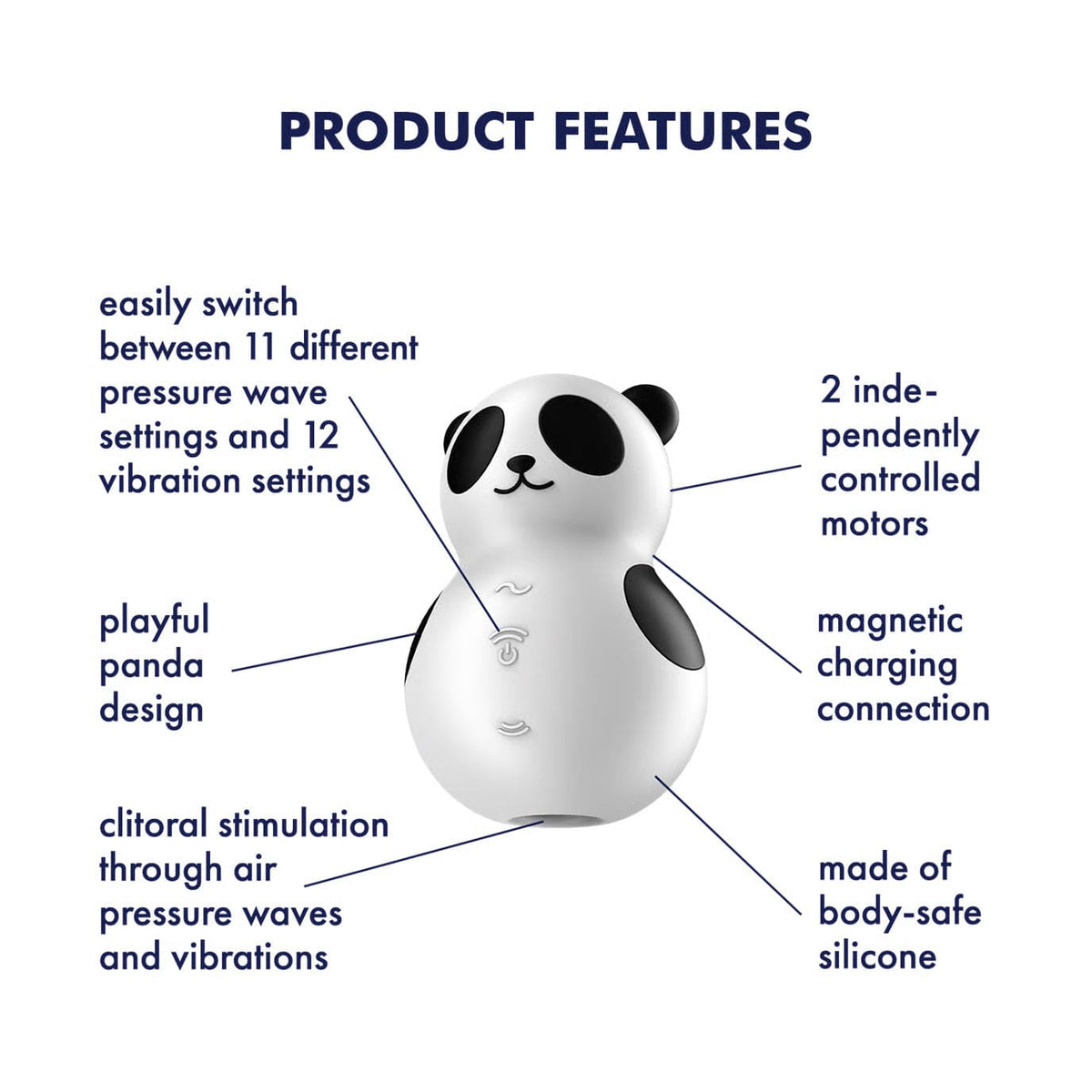 Satisfyer - Pocket Panda Clitoral Air Stimulator (Multi Colour) STF1311 Durio Asia Wholesale