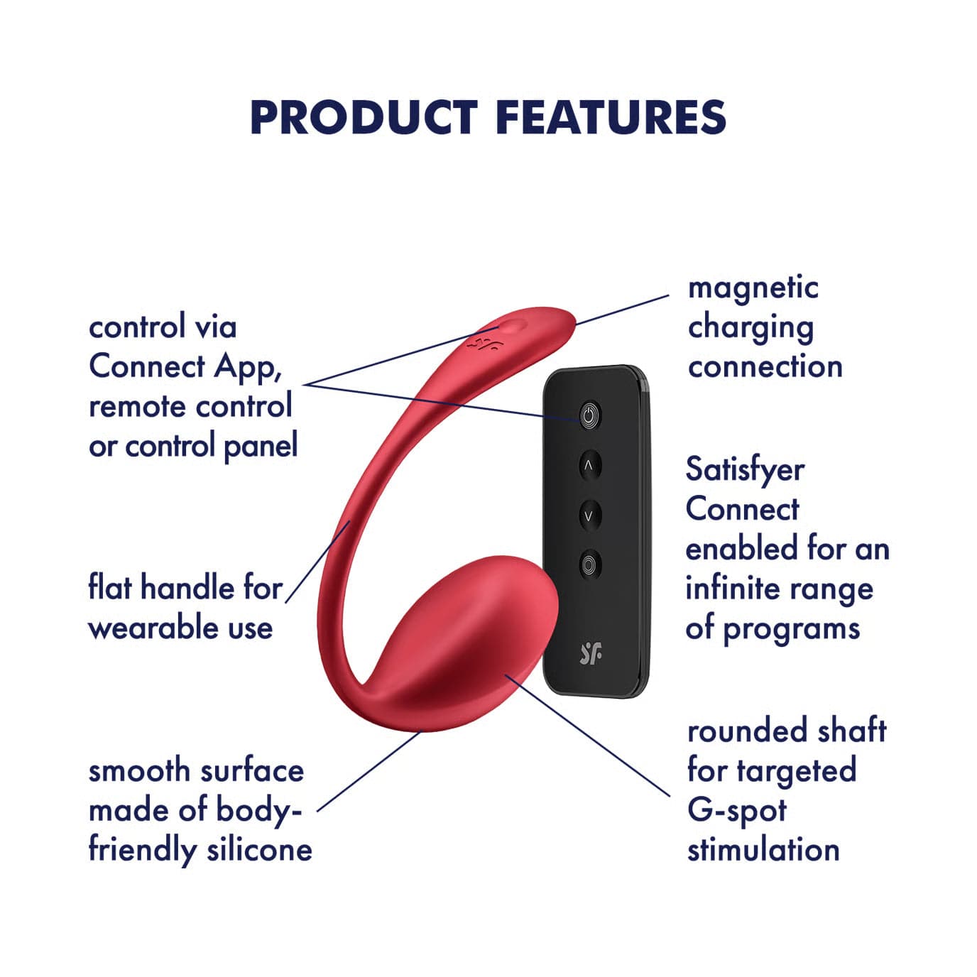 Satisfyer - Shiny Petal App-Controlled Wearable Egg Vibrator (Red) STF1302 Durio Asia Wholesale