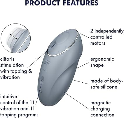 Satisfyer - Tap and Climax 1 Clitoral Lay On Vibrator CherryAffairs