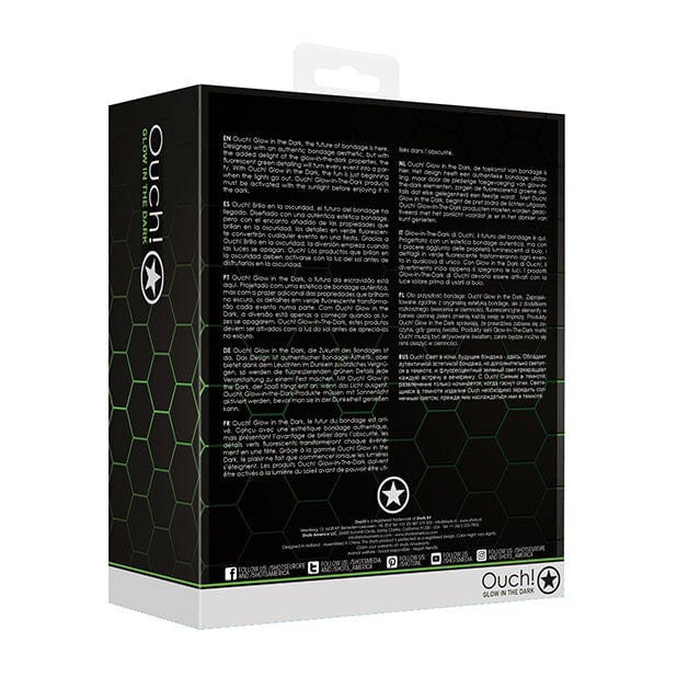 Shots - Ouch Chest Bulldog Harness Glow in the Dark CherryAffairs