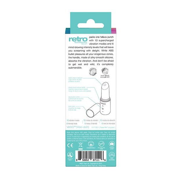 VeDO - Retro Rechargeable Bullet Lip Stick Vibe Vibrator - Discreet Toys