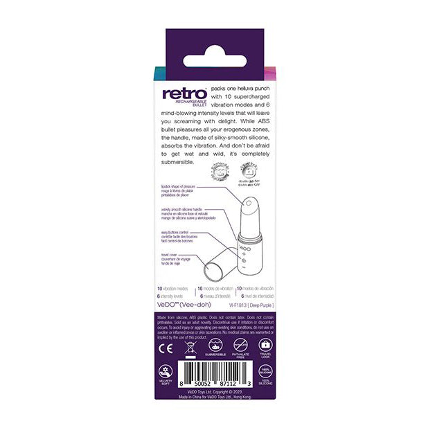 VeDO - Retro Rechargeable Bullet Lip Stick Vibe Vibrator - Discreet Toys