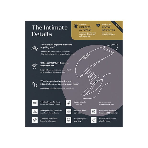Womanizer - Premium 2 Clitoral Air Stimulator CherryAffairs