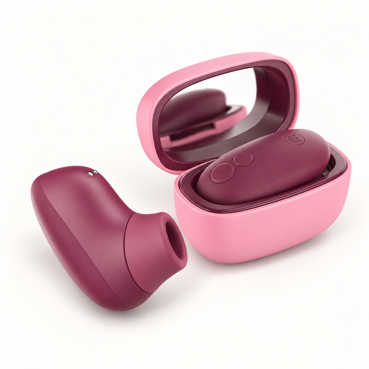Womanizer - Snap Portable Pleasure Air Clitoral Stimulator (Crushed Berry)