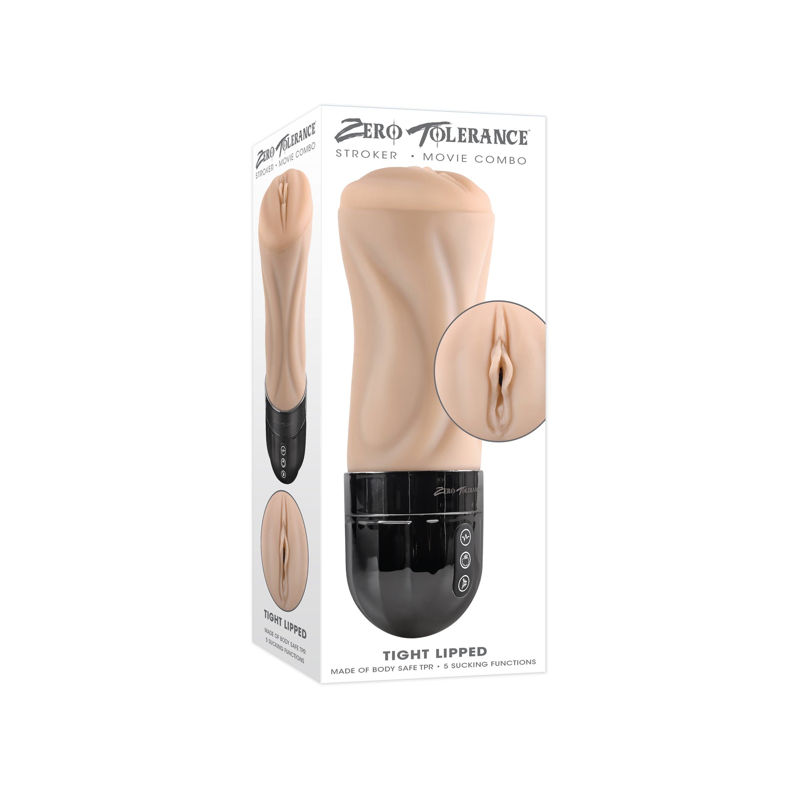 Zero Tolerance - Tight Lipped Sucking Stroker Masturbator - Masturbator Vagina (Vibration) Rechargeable
