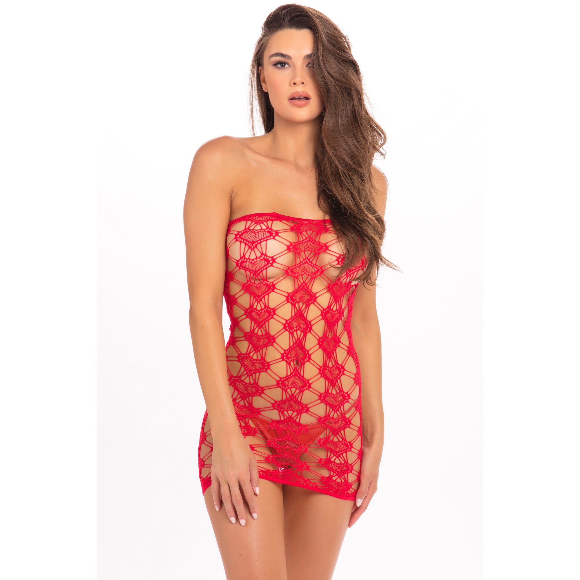 Rene Rofe - Queen Of Hearts Tube Dress Costume OS (Red)