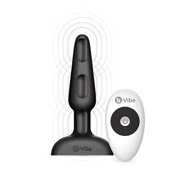 B-Vibe - Trio Remote Control Vibrating Anal Plug (Black) Remote Control Anal Plug (Vibration) Rechargeable Durio Asia
