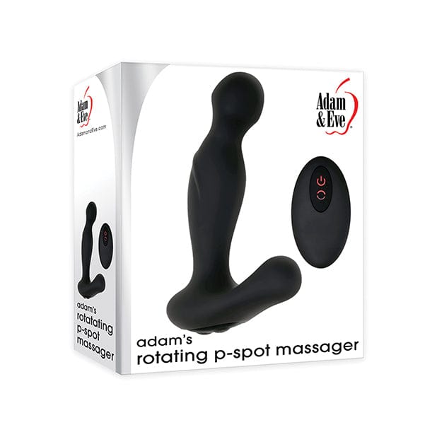 Adam &amp; Eve - Adam&#39;s Remote Control Rotating P Spot Prostate Massager (Black) Prostate Massager (Vibration) Rechargeable 625413965 CherryAffairs