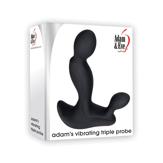 Adam &amp; Eve - Adam&#39;s Vibrating Triple Probe Prostate Massager(Black) Prostate Massager (Vibration) Rechargeable 625414350 CherryAffairs