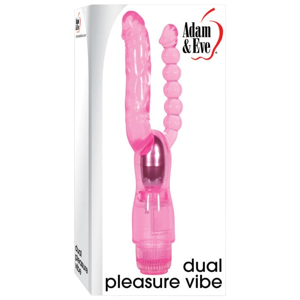 Adam &amp; Eve - Dual Pleasure Vibe (Pink) G Spot Dildo (Vibration) Non Rechargeable 844477006611 CherryAffairs