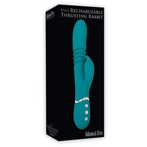 Adam & Eve - Eve's Rechargeable Thrusting Rabbit Vibrator (Green) Rabbit Dildo (Vibration) Rechargeable 625418178 CherryAffairs
