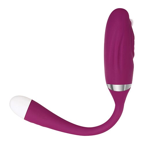 Adam &amp; Eve - Eve&#39;s Thumping Love Button Silicone Bullet Egg Vibrator (Burgundy) Wireless Remote Control Egg (Vibration) Rechargeable 625410478 CherryAffairs