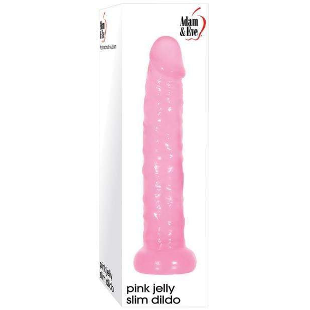 Adam & Eve - Jelly Slim Dildo 6" (Pink) Realistic Dildo with suction cup (Non Vibration) Durio Asia