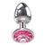 Adam & Eve - Pink Gem Anal Plug Small (Silver) Metal Anal Plug (Non Vibration) 844477014562 CherryAffairs
