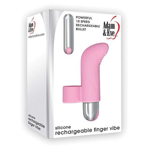 Adam &amp; Eve - Silicone Rechargeable Finger Vibrator (Pink) Clit Massager (Vibration) Rechargeable Durio Asia