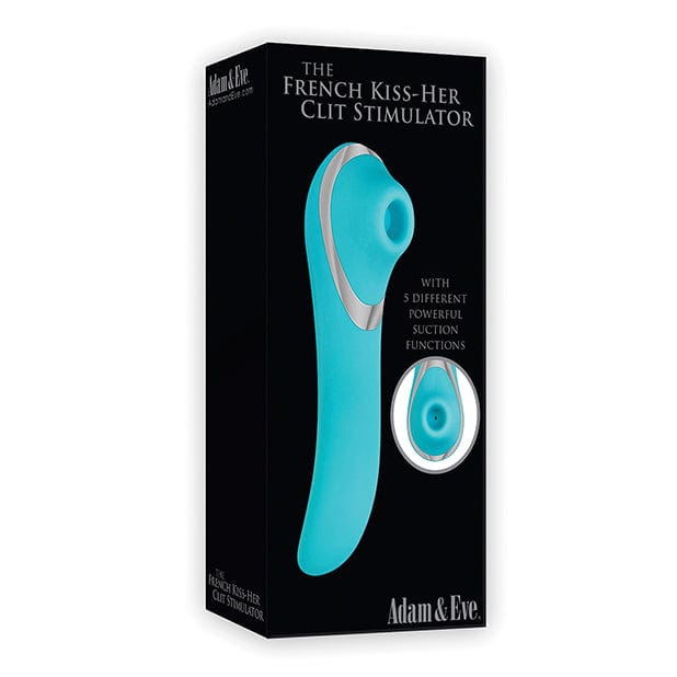 Adam &amp; Eve - The French Kiss Her Suction Clitoral Stimulator (Teal) Clit Massager (Vibration) Rechargeable 625418390 CherryAffairs