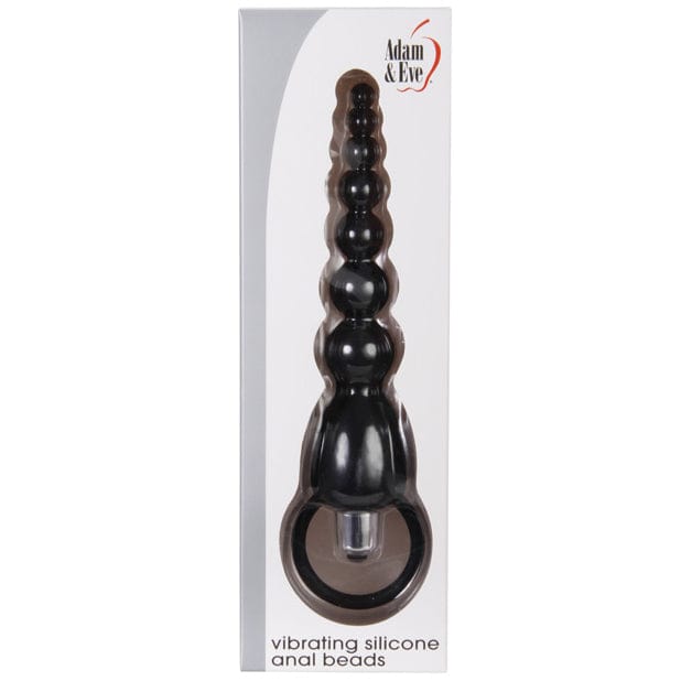 Adam &amp; Eve - Vibrating Silicone Anal Beads (Black) Anal Beads (Vibration) Non Rechargeable 622557041 CherryAffairs