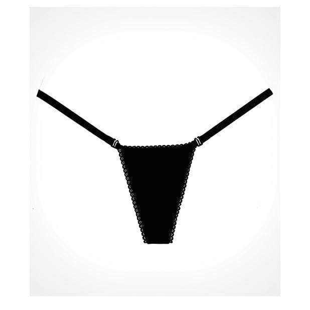 Allure Lingerie - Adore Between the Cheats Wetlook Panty O/S (Black) Lingerie (Non Vibration) 883045911193 CherryAffairs