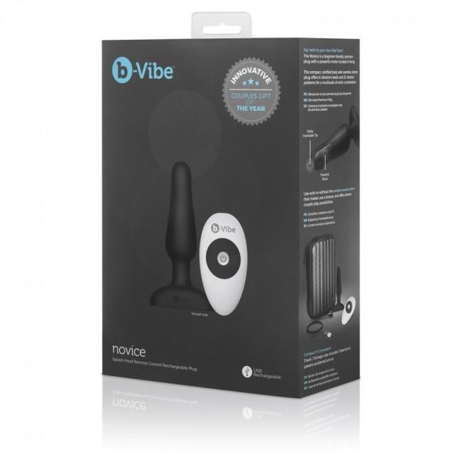 B-Vibe - Novice Remote Control Rechargeable Anal Plug (Black) Remote Control Anal Plug (Vibration) Rechargeable Singapore