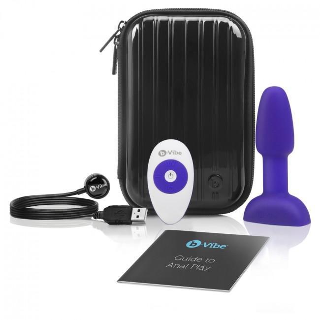B-Vibe - Rimming Remote Control Vibrating Anal Plug Petite (Purple) Remote Control Anal Plug (Vibration) Rechargeable Durio Asia