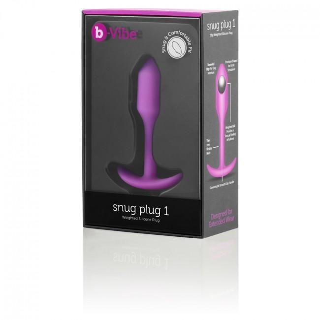 B-Vibe - Snug Plug 1 Weighted Silicone Anal Plug (Pink) Anal Plug (Non Vibration) Singapore