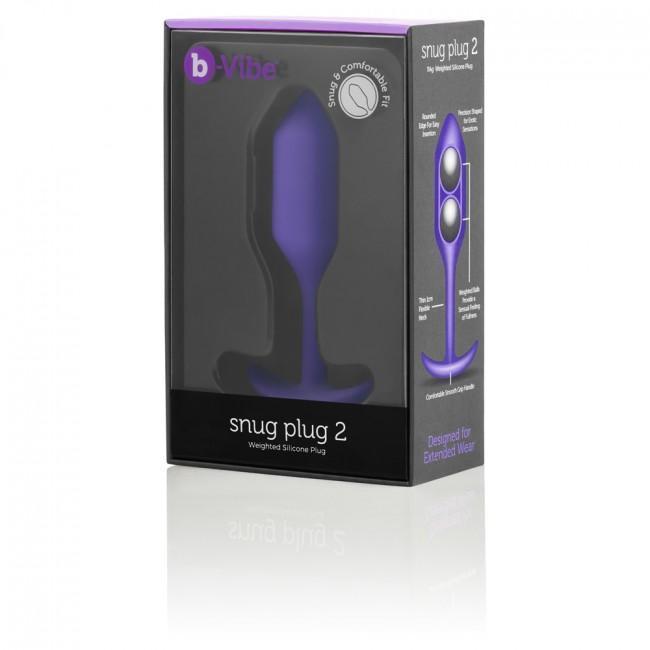B-Vibe - Snug Plug 2 Weighted Silicone Anal Plug (Purple) Anal Plug (Non Vibration) Singapore