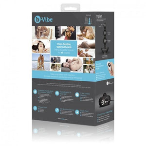 B-Vibe - Triplet Remote Control Rechargeable Anal Beads (Black) Anal Beads (Vibration) Rechargeable Singapore