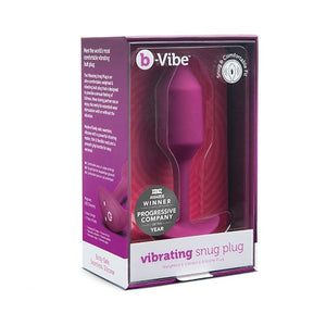 B-Vibe - Vibrating Silicone Weighted Snug Anal Plug M 112 g (Rose) Anal Beads (Vibration) Rechargeable 4890808221174 CherryAffairs