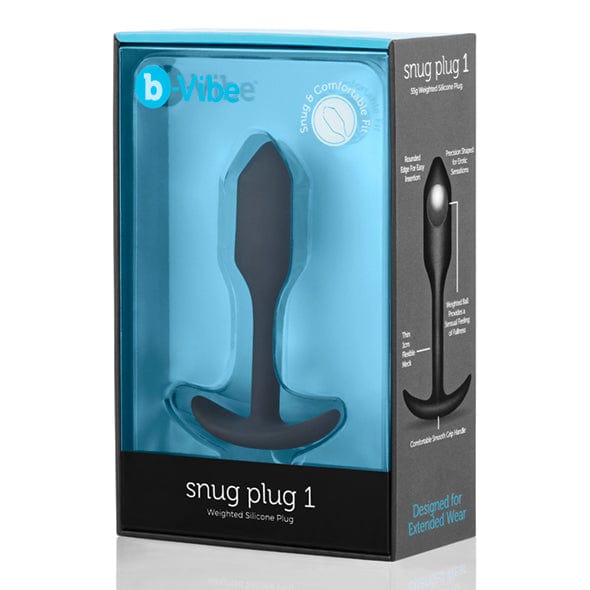 B-Vibe - Weighted Silicone Snug Anal Plug 1 55 g (Black) Anal Plug (Non Vibration) 4890808196724 CherryAffairs