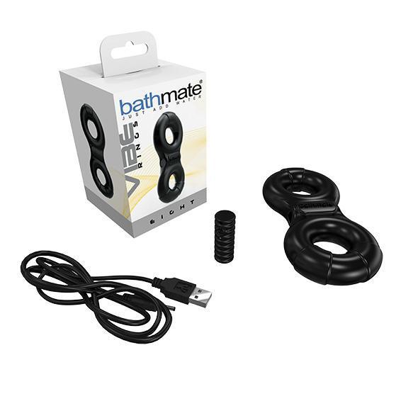 Bathmate - Vibe Ring Eight Rechargable Cock Ring (Black) Silicone Cock Ring (Vibration) Rechargeable Singapore