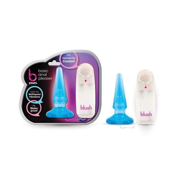 Blush Novelties - B Yours Remote Control Basic Anal Pleaser Plug (Blue) Remote Control Anal Plug (Vibration) Non Rechargeable Durio Asia