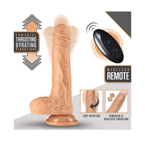 Blush Novelties - Dr Skin Silicone Dr Grey Thrusting Realistic Dildo with Balls 7" (Beige) Realistic Dildo with suction cup (Vibration) Rechargeable 622620496 CherryAffairs