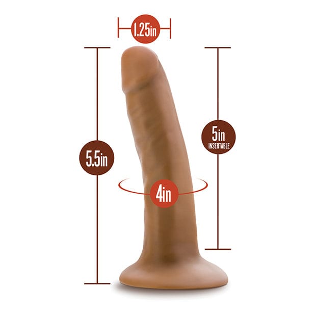 Blush Novelties - Dr Skin Silicone Dr Lucas Realistic Dildo with Balls 5.5" (Mocha) Realistic Dildo with suction cup (Non Vibration) CherryAffairs