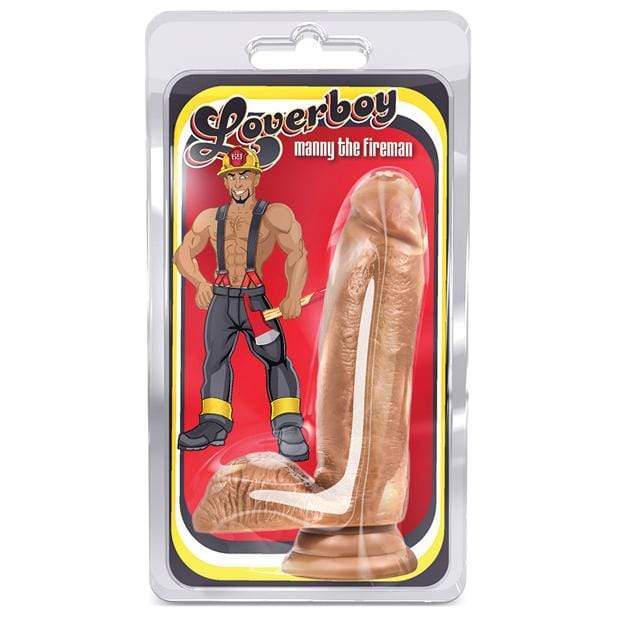 Blush Novelties - Loverboy Manny the Fireman Dildo (Brown) Realistic Dildo with suction cup (Non Vibration) Durio Asia