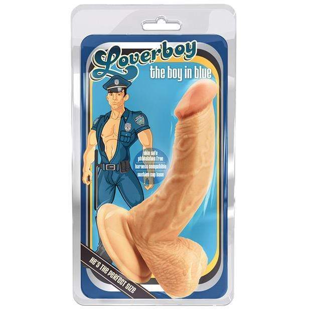 Blush Novelties - Loverboy The Boy in Blue Dildo w/Suction Cup (Beige) Realistic Dildo with suction cup (Non Vibration) Durio Asia